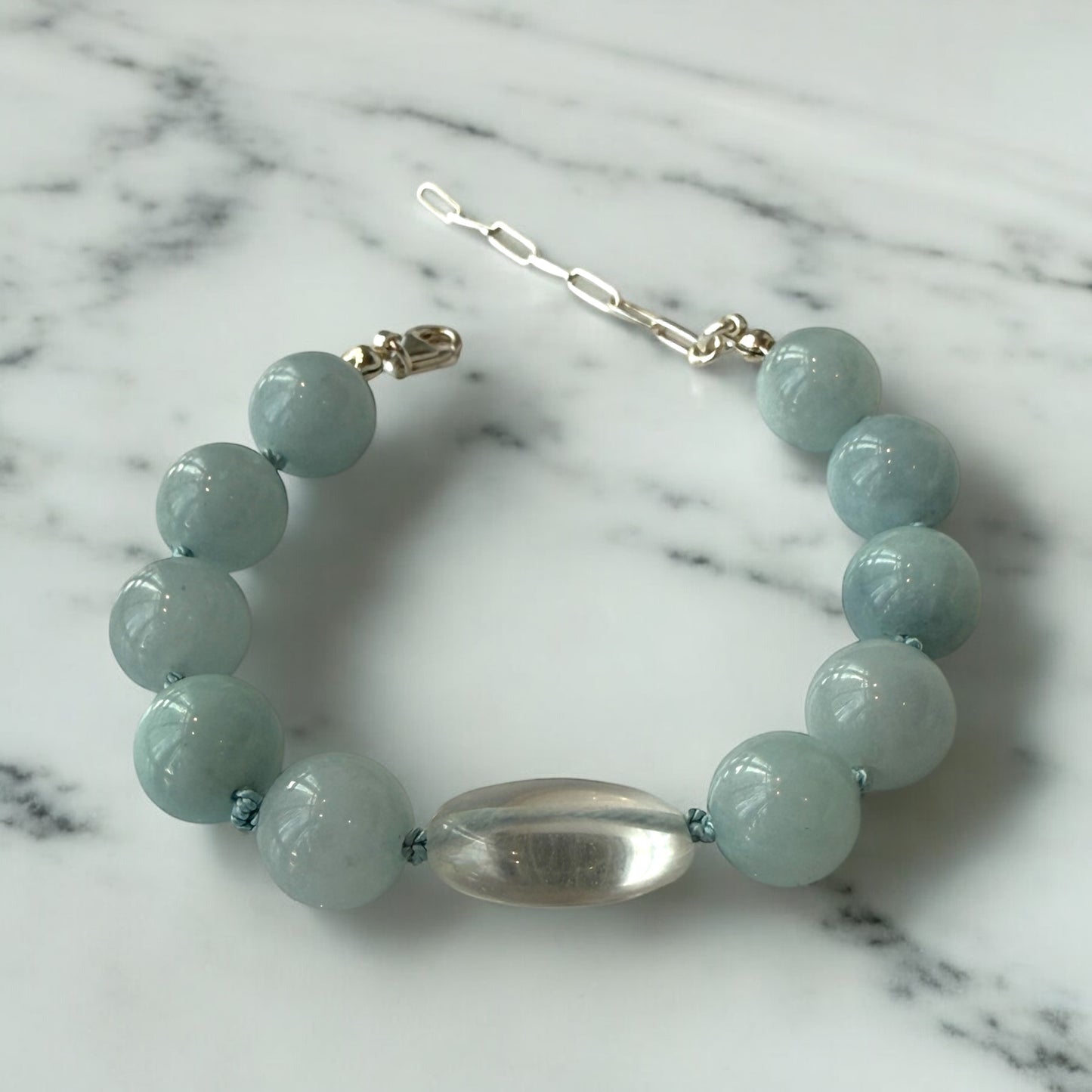 Blue Sky Beaded Bracelet