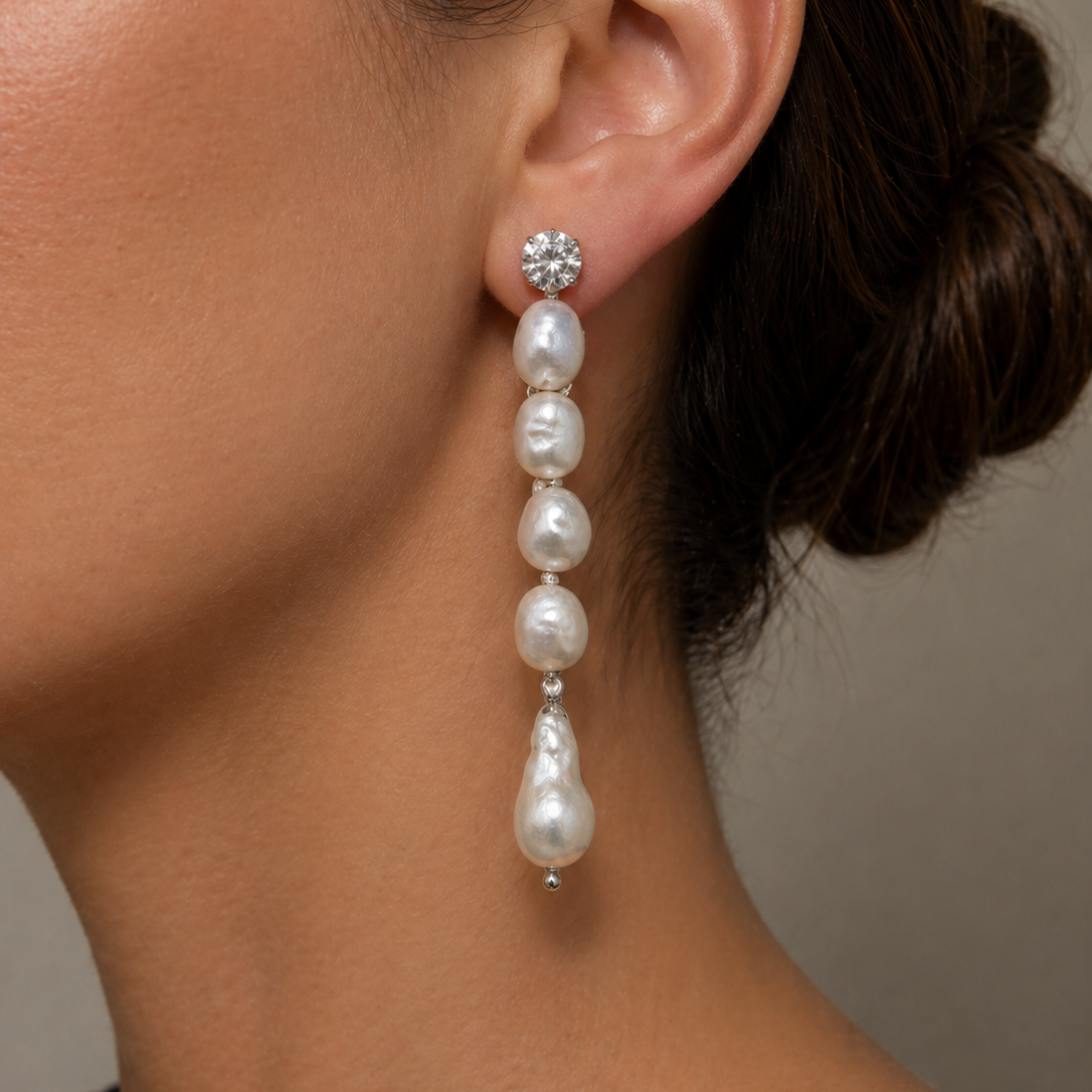Celeste Pearl Drop Earrings