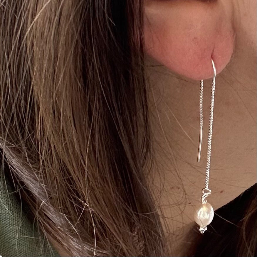 Drop Pearl Earrings