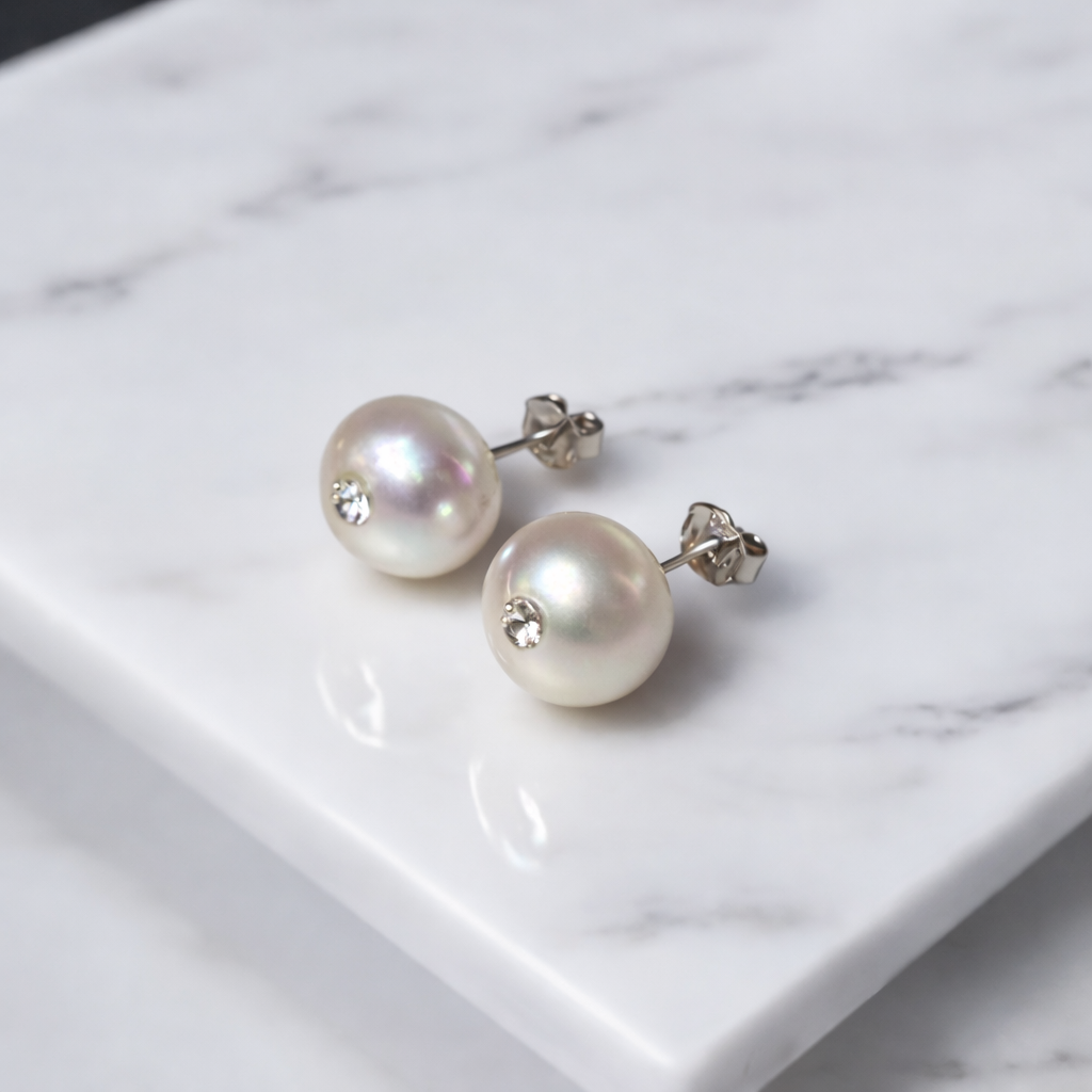 Pearl Glow Stud Earrings