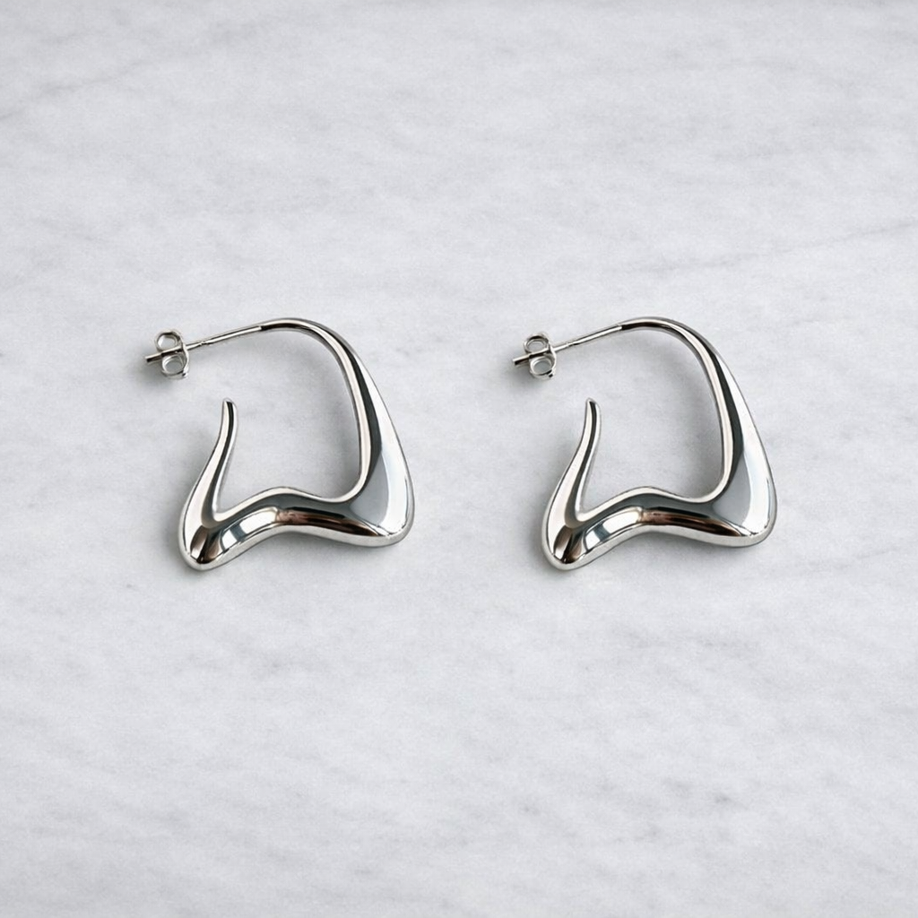 Wave Hoop Earrings