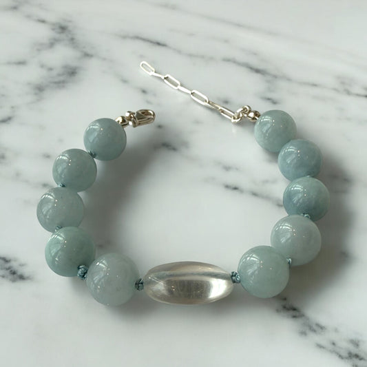 Blue Sky Beaded Bracelet