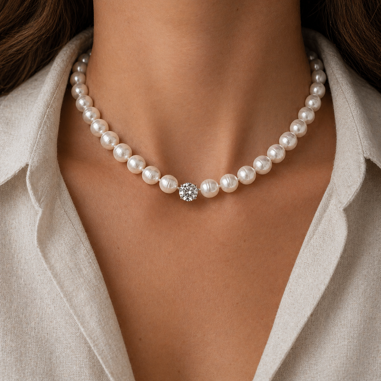Cannes Pearl Necklace