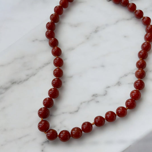 Carnelian Beaded Necklace