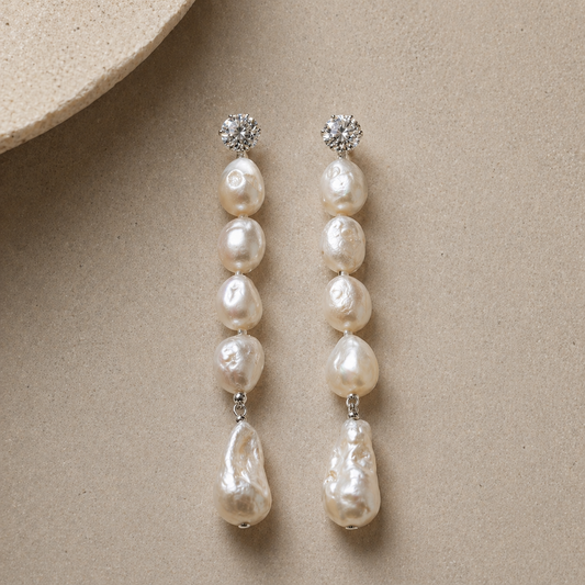 Celeste Pearl Drop Earrings