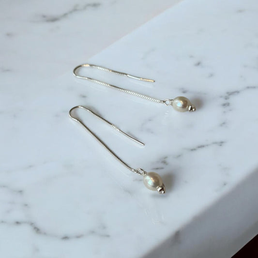 Drop Pearl Earrings