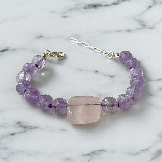 Lavender Field Beaded Bracelet