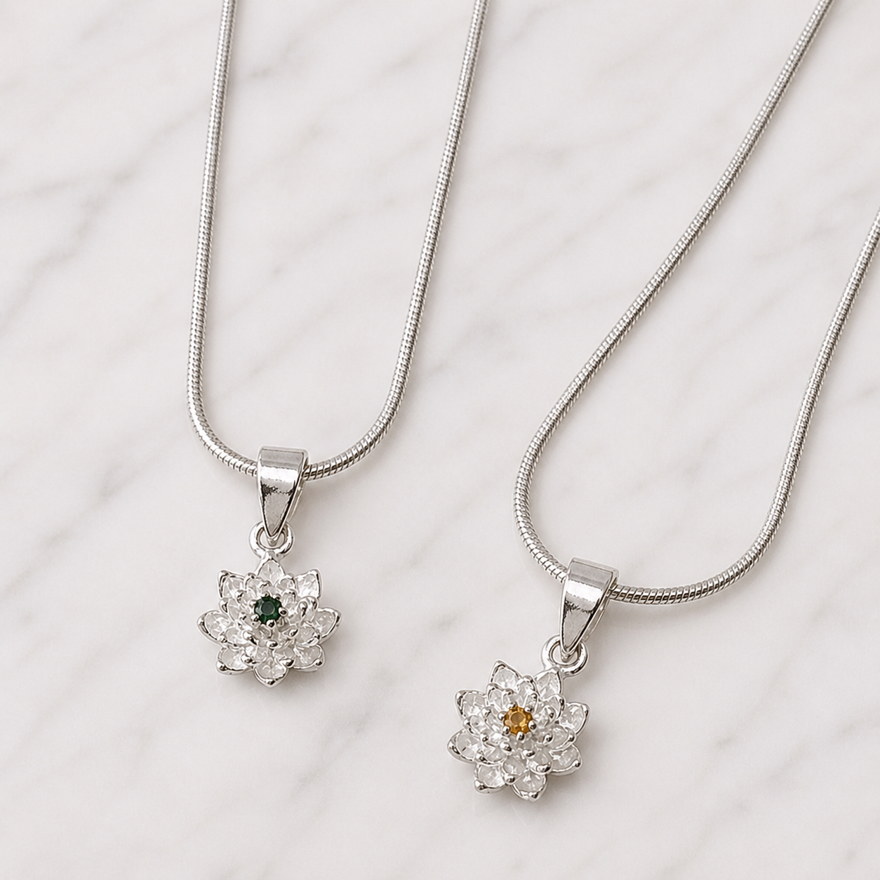 Birthstone Lily Necklace