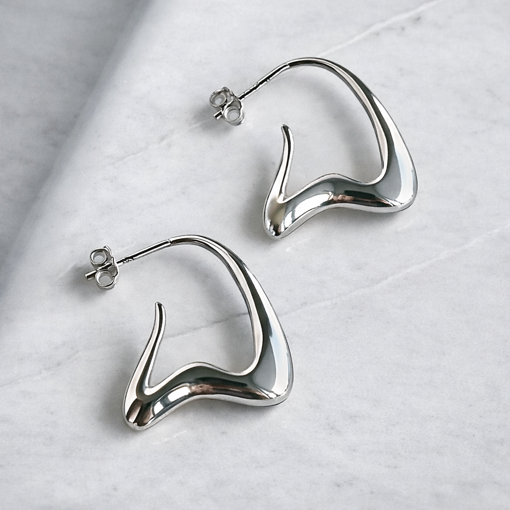 Wave Hoop Earrings