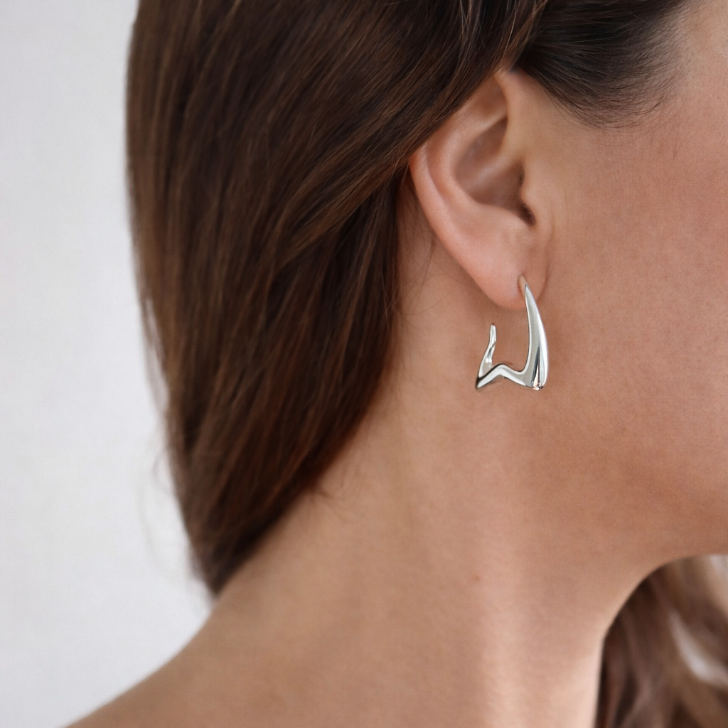 Wave Hoop Earrings