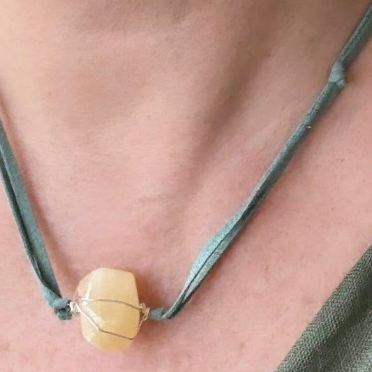 Yellow Jade Necklace